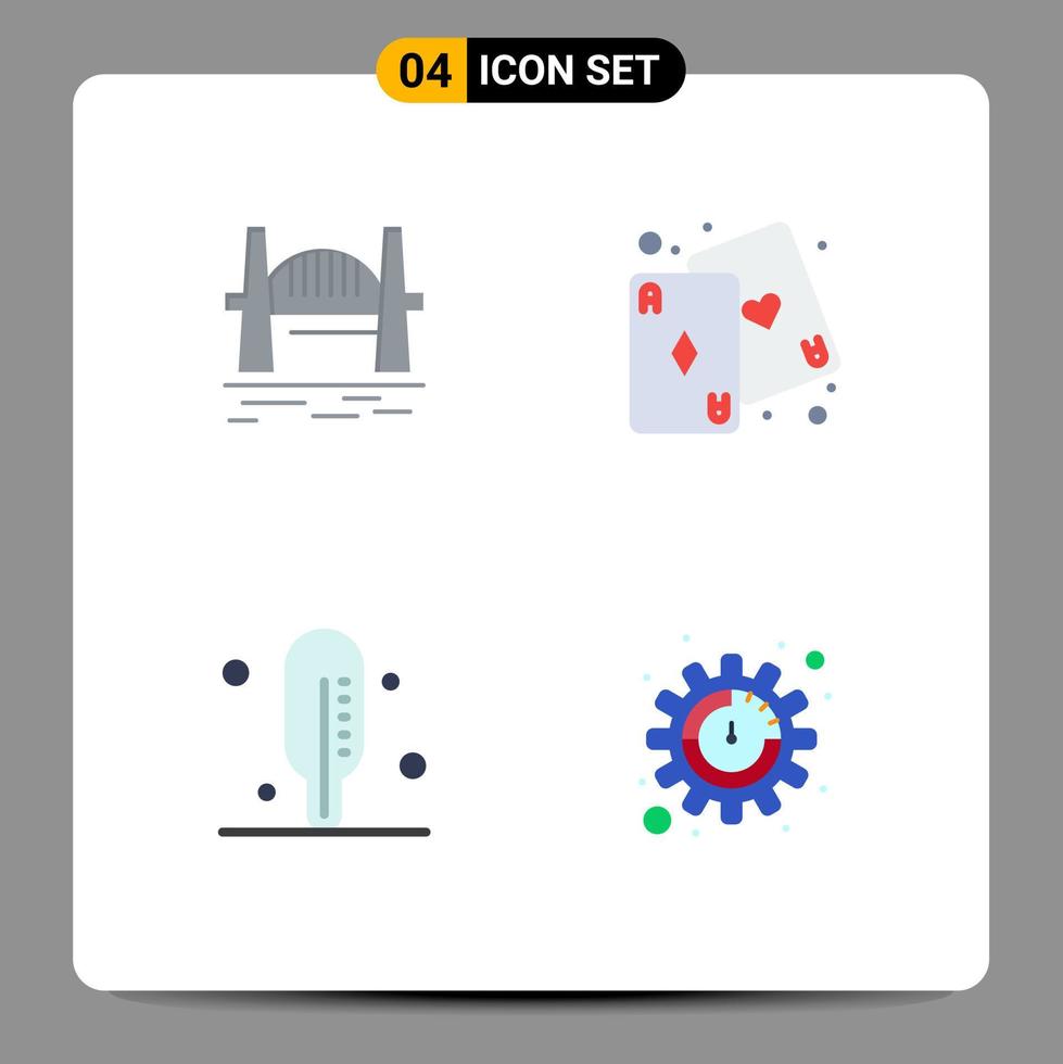 Pack of 4 creative Flat Icons of australia medical harbour fun productivity Editable Vector Design Elements