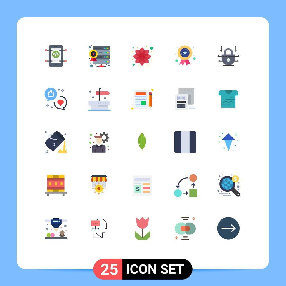 25 Creative Icons Modern Signs and Symbols of network star beauty reward ribbon Editable Vector Design Elements