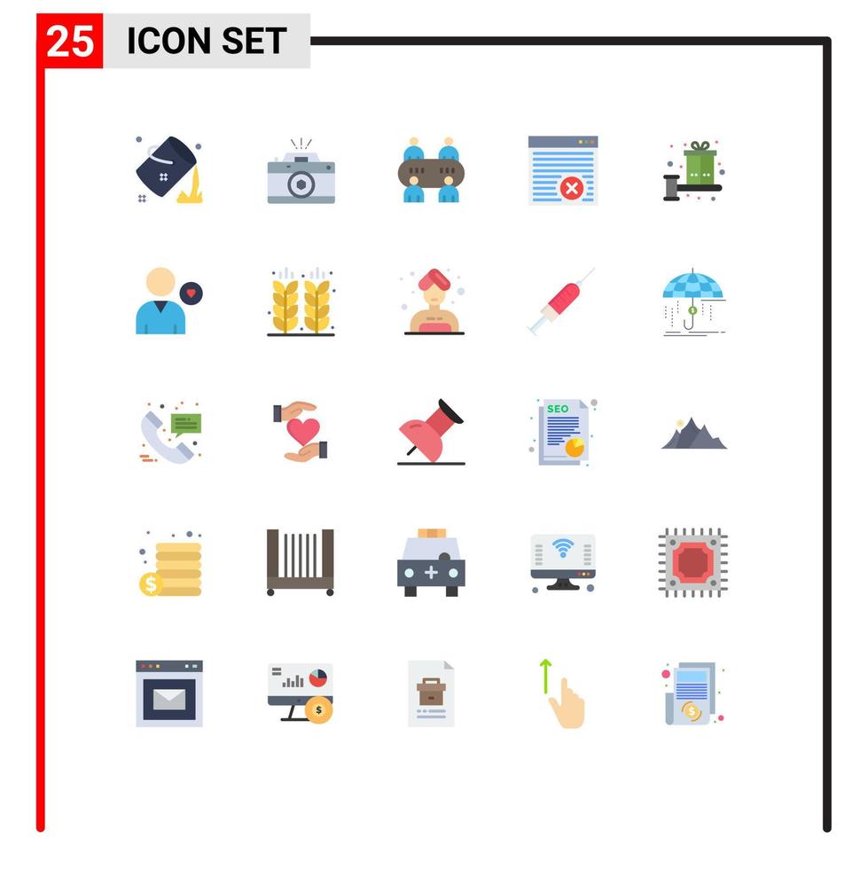 Universal Icon Symbols Group of 25 Modern Flat Colors of balance online photo internet table Editable Vector Design Elements