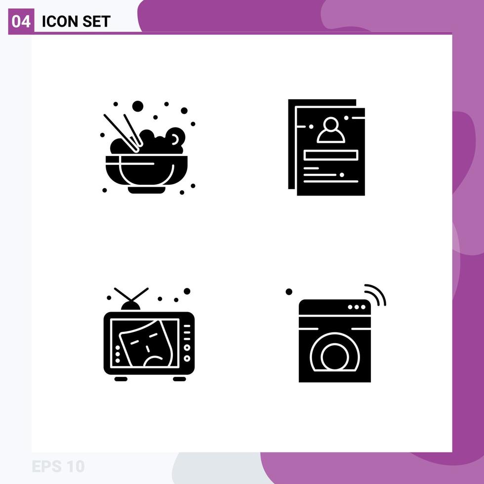 Universal Solid Glyph Signs Symbols of chinese mask page student arts Editable Vector Design Elements