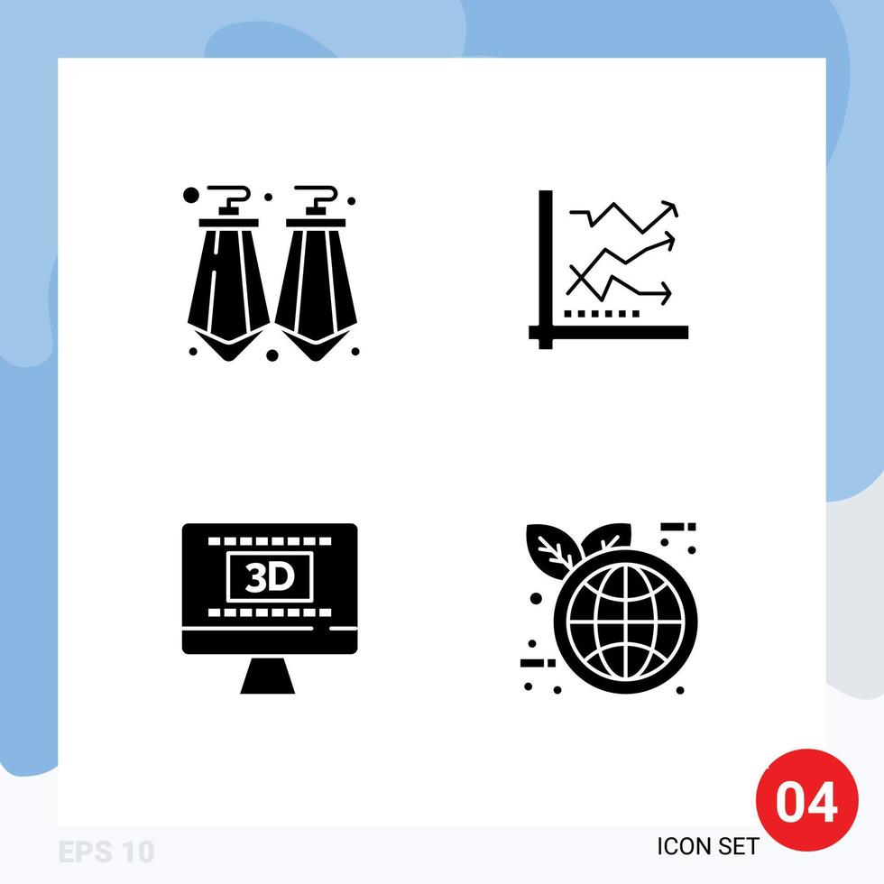 Creative Icons Modern Signs and Symbols of earrings cinema graph analytics movie Editable Vector Design Elements