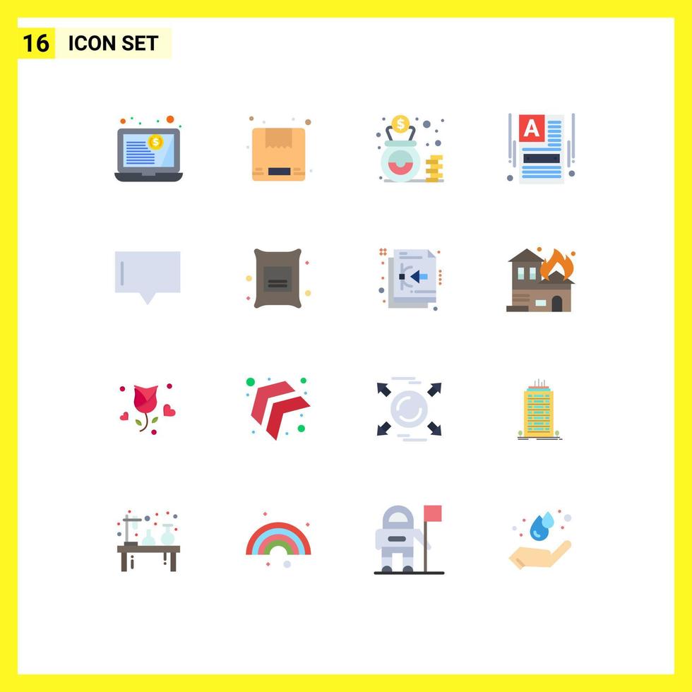 paquete de iconos de vector de stock de 16 signos y símbolos de línea para mensaje de cebada dinero burbuja web editable paquete de elementos creativos de diseño de vectores