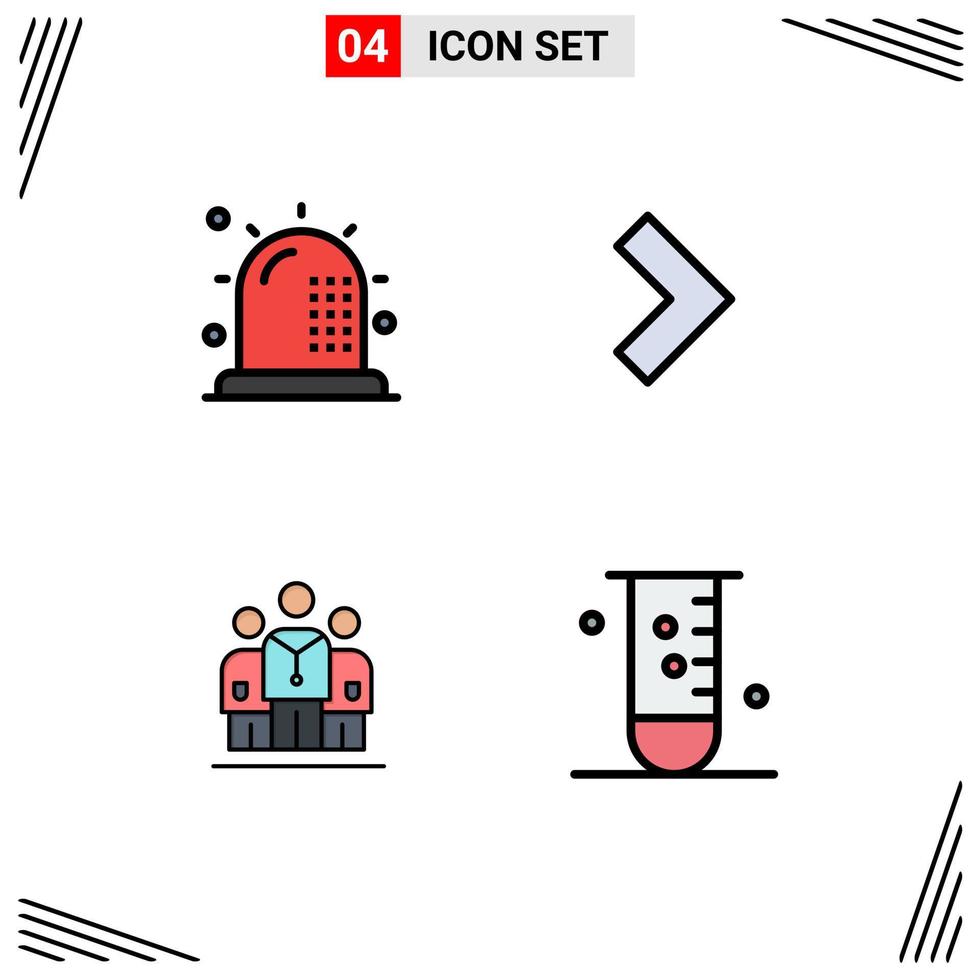 4 Creative Icons Modern Signs and Symbols of ambulance medicine form right hospital Editable Vector Design Elements