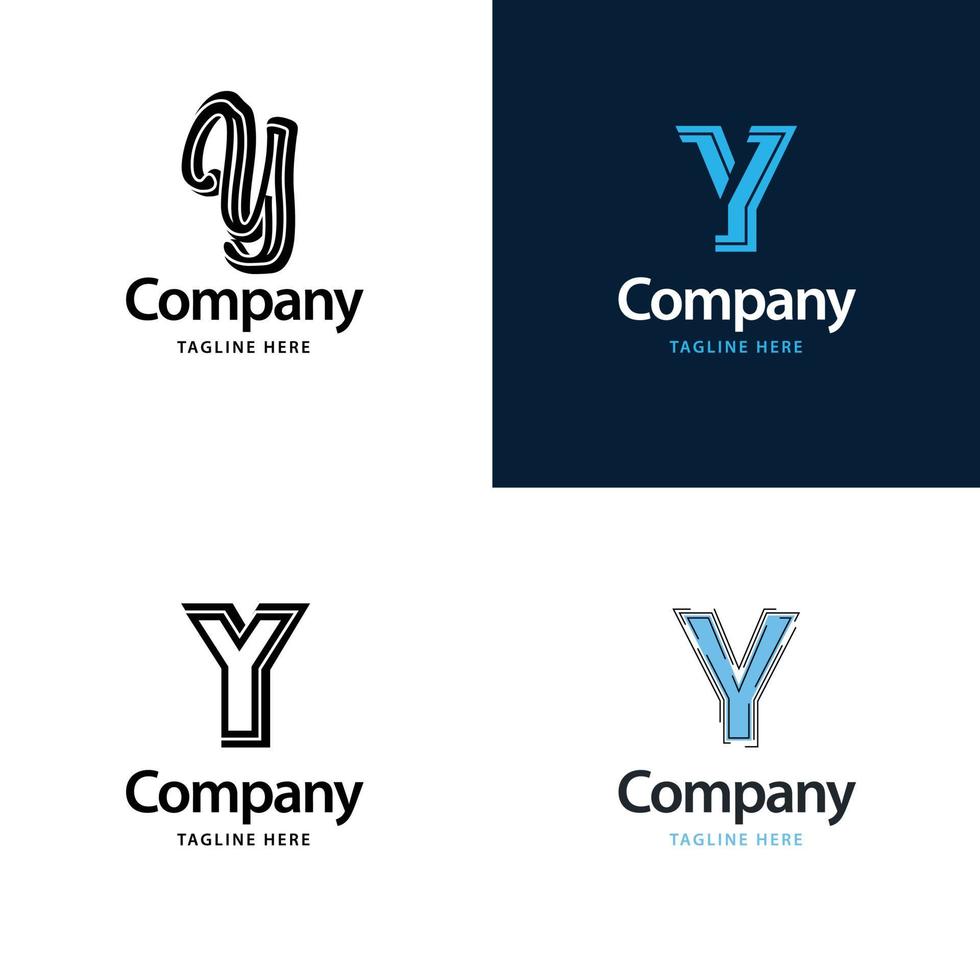 Letter Y Big Logo Pack Design Creative Modern logos design for your business vector