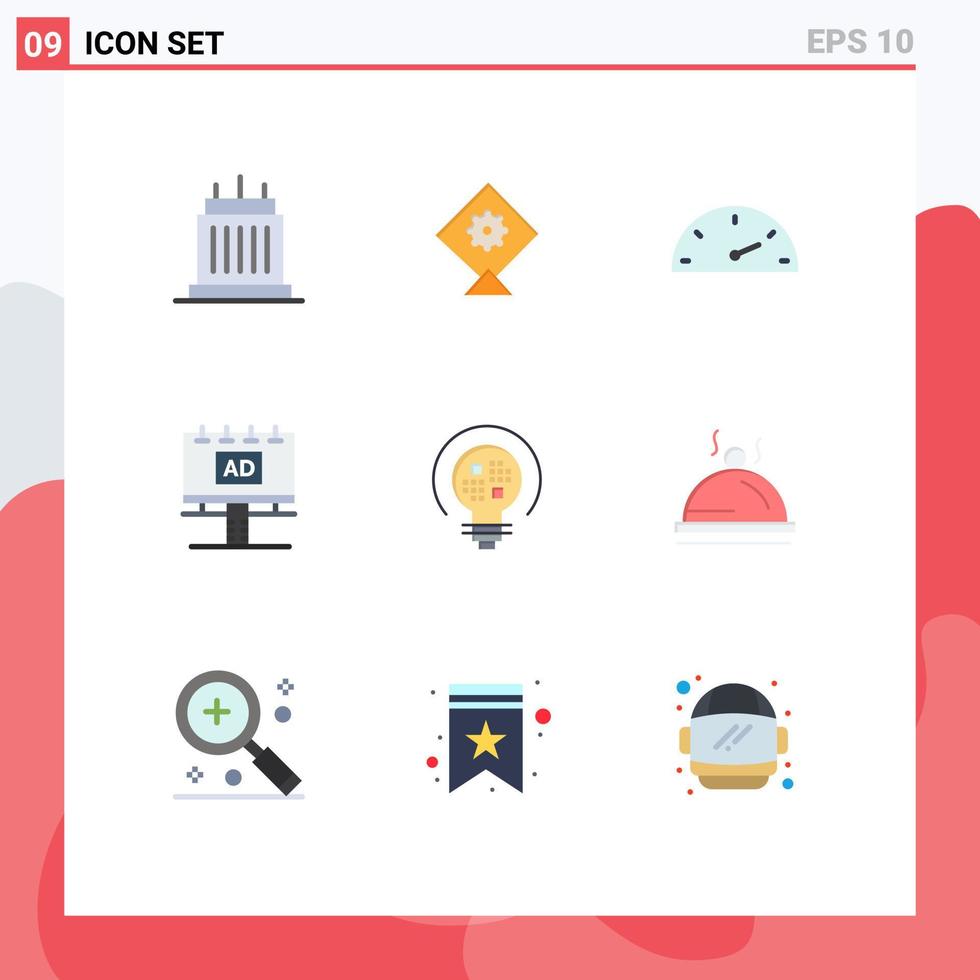 9 Creative Icons Modern Signs and Symbols of light data speed advertisment banner Editable Vector Design Elements