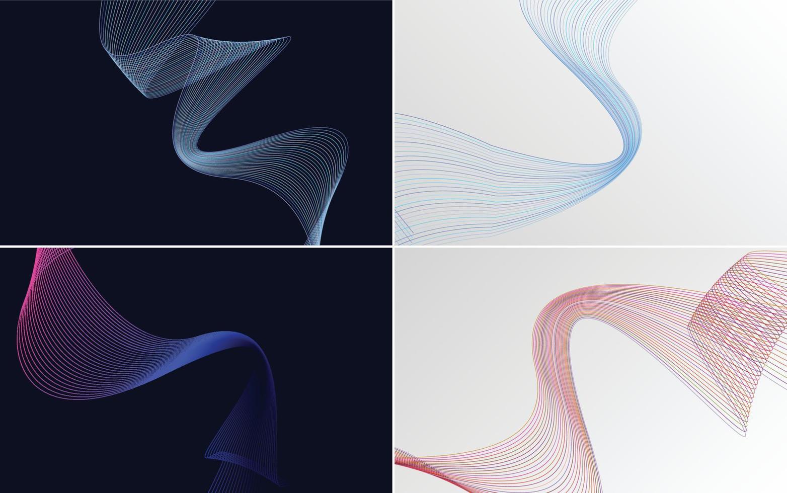 modern wave curve abstract presentation background Pack vector