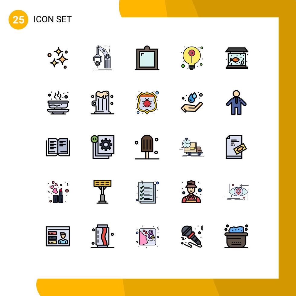 paquete de iconos vectoriales de stock de 25 signos y símbolos de línea para el mecanismo de aprendizaje electrónico educación interior elementos de diseño vectorial editables vector