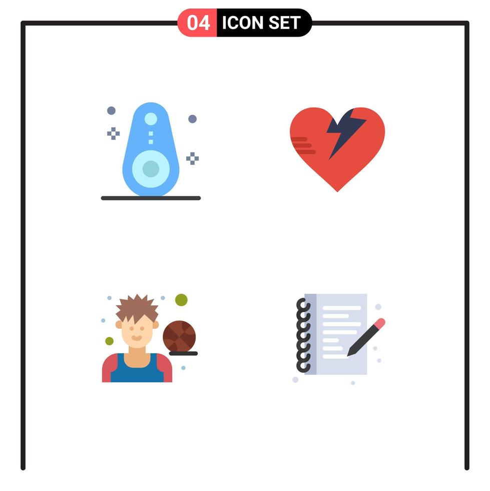 4 Creative Icons Modern Signs and Symbols of bluetooth basketball tracked care player Editable Vector Design Elements