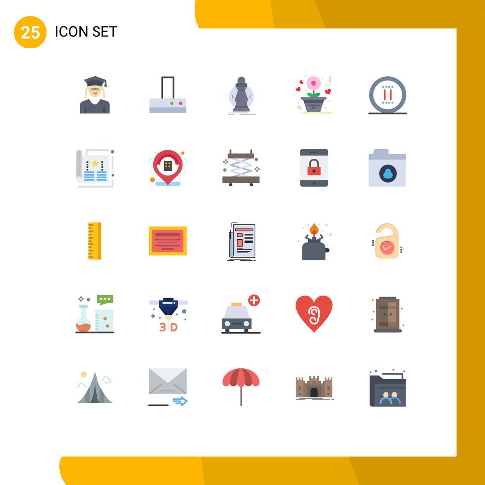25 Flat Color concept for Websites Mobile and Apps office rose cost romance flower Editable Vector Design Elements