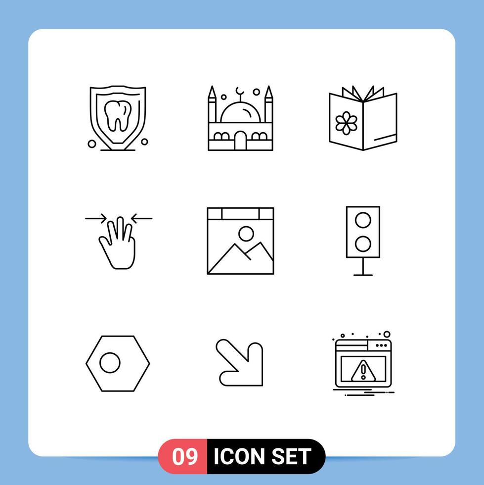 9 Creative Icons Modern Signs and Symbols of app mobile book hand spa school Editable Vector Design Elements