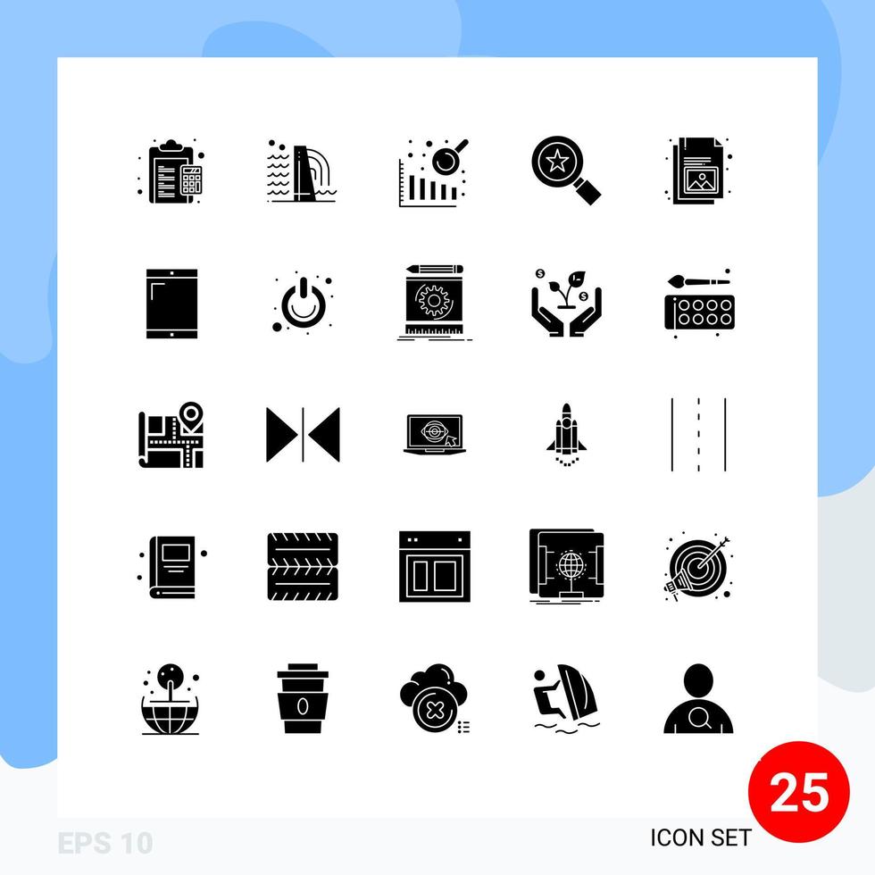 25 Creative Icons Modern Signs and Symbols of image document industry business star Editable Vector Design Elements