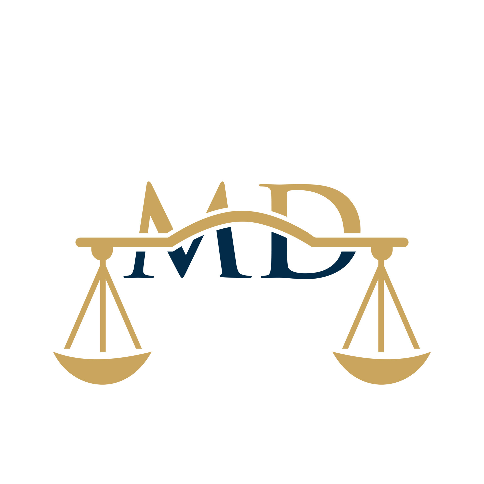 Letter MD Law Firm Logo Design For Lawyer, Justice, Law Attorney, Legal