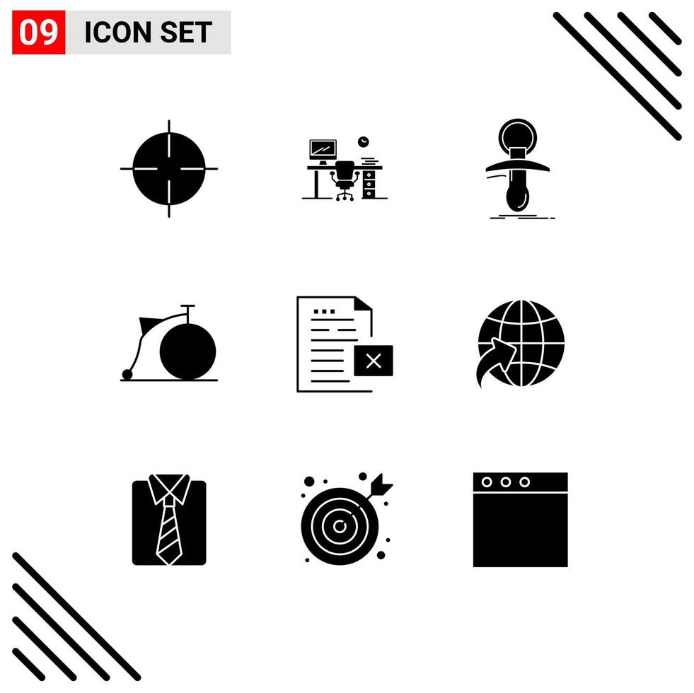 Modern Set of 9 Solid Glyphs and symbols such as wheel transport room bicycle nipple Editable Vector Design Elements