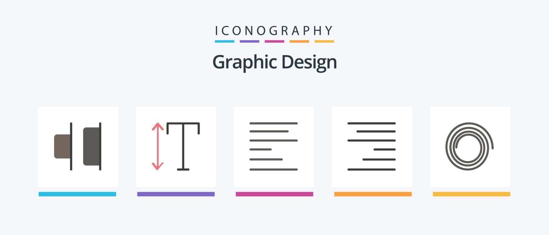 Design Flat 5 Icon Pack Including . text. shape. Creative Icons Design vector