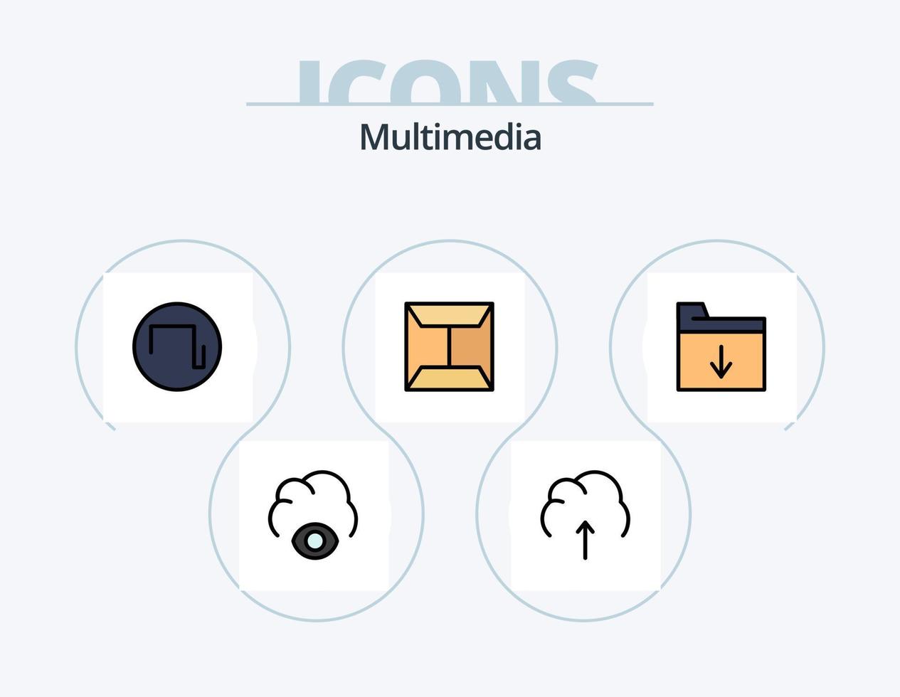 Multimedia Line Filled Icon Pack 5 Icon Design. . download. phone vector