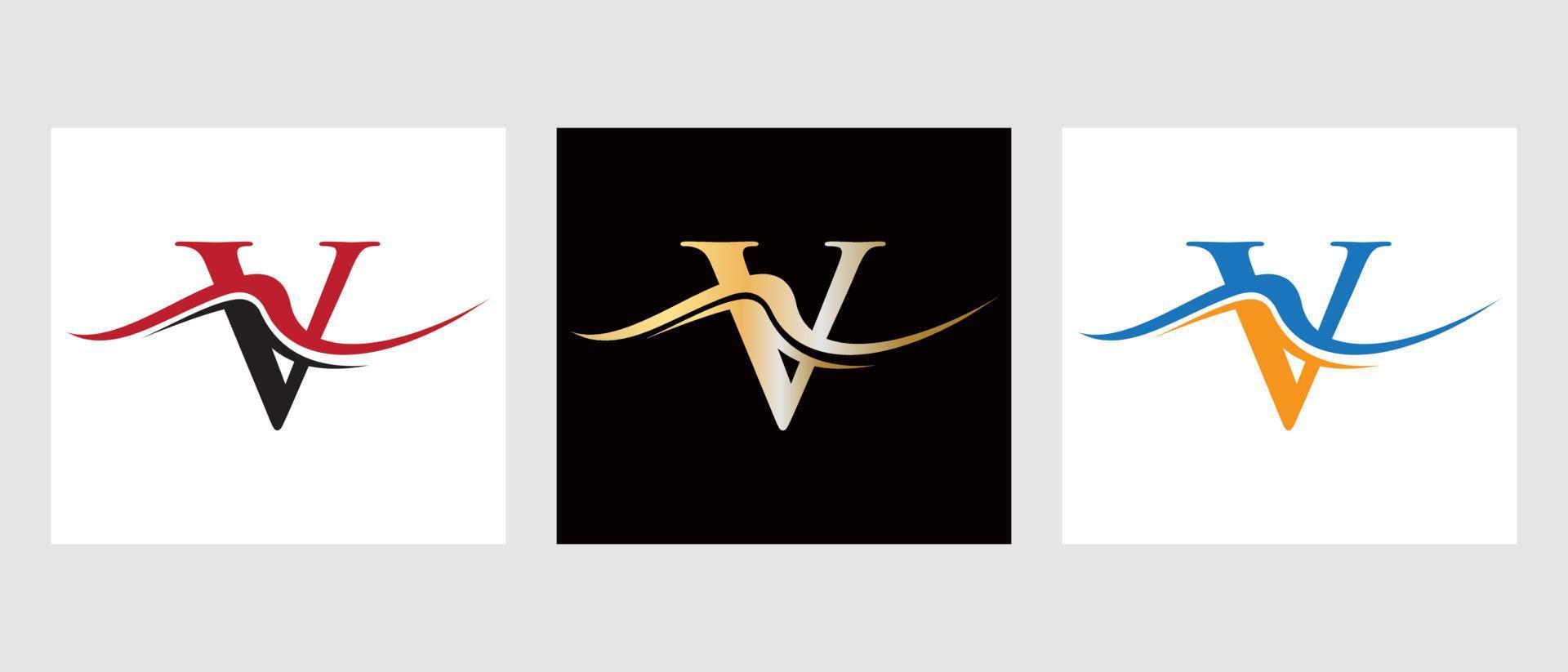 Initial Monogram Letter V Logo Design Vector Template