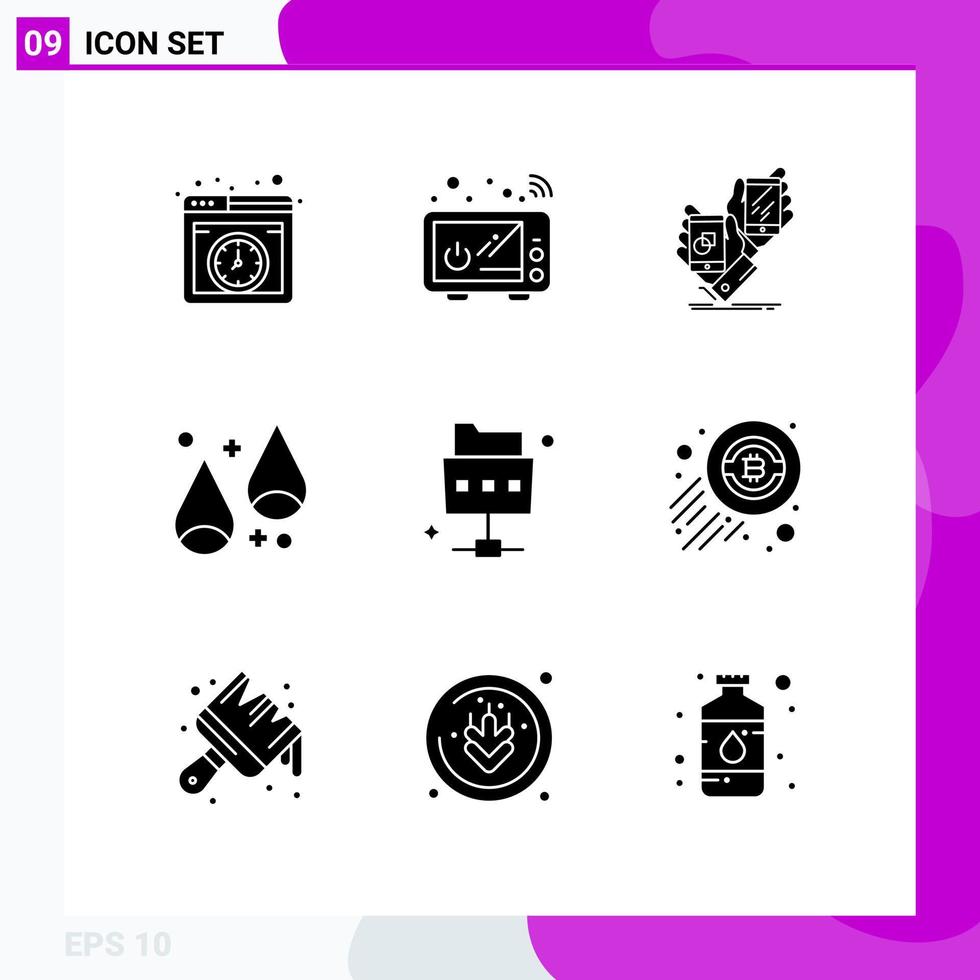 9 Creative Icons Modern Signs and Symbols of network food awareness chestnut product Editable Vector Design Elements