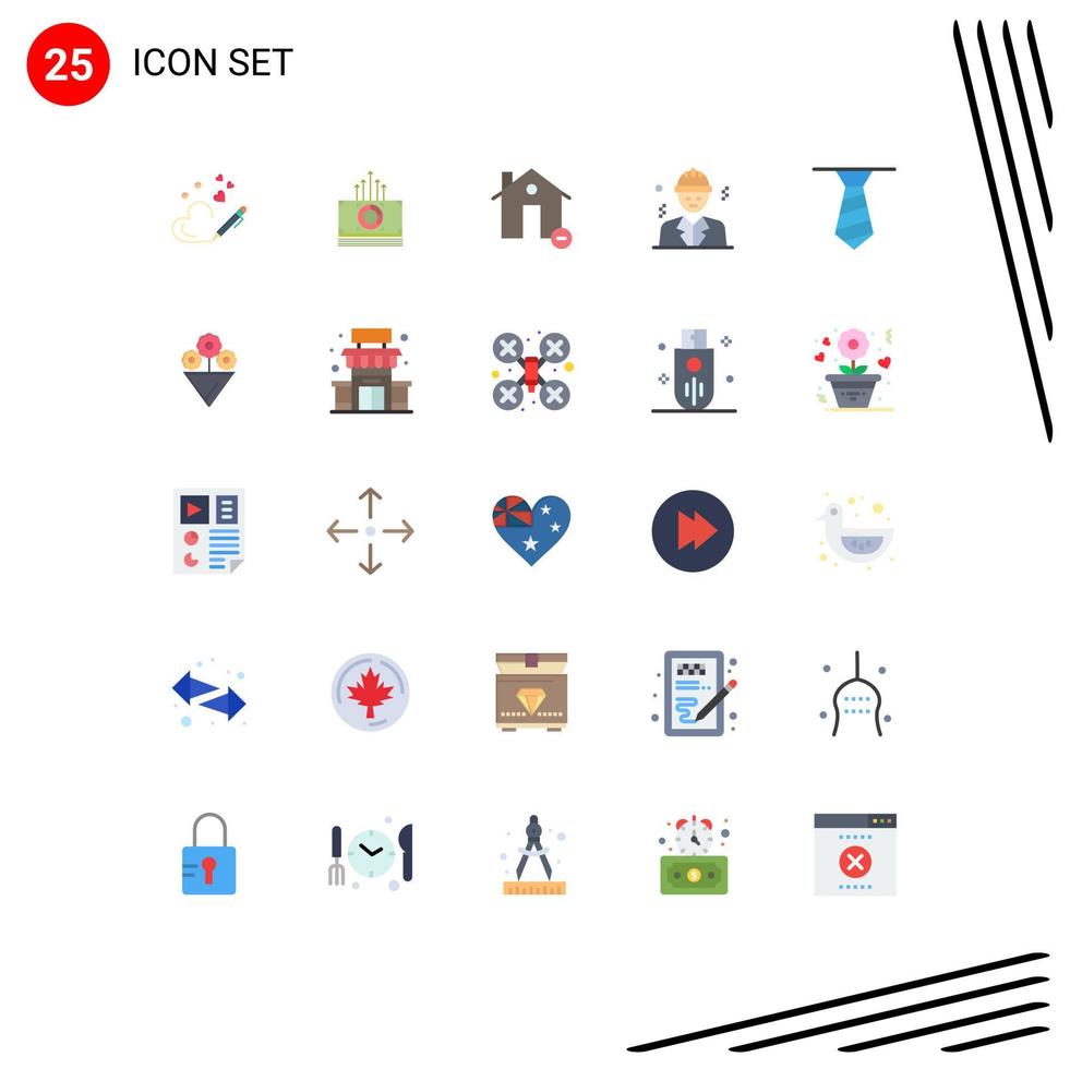 25 Creative Icons Modern Signs and Symbols of necktie business buildings building minus Editable Vector Design Elements