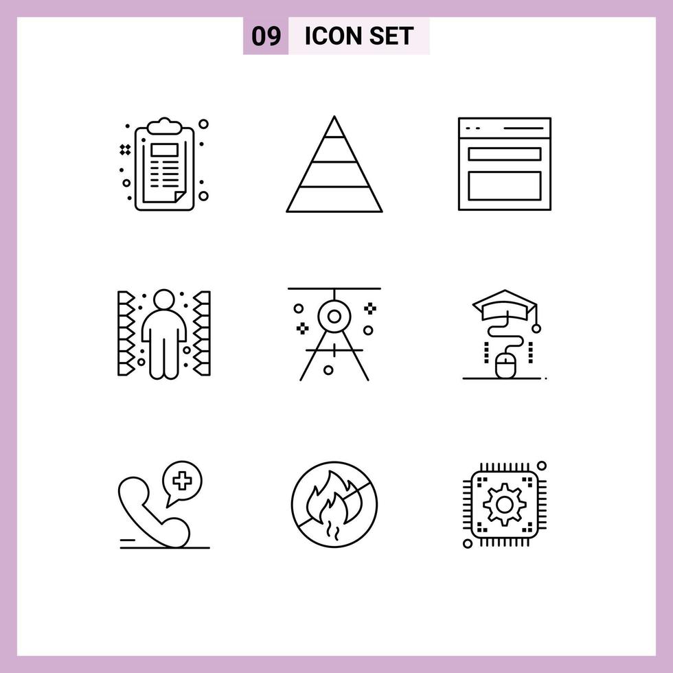 9 Creative Icons Modern Signs and Symbols of draft architecture interface task complication Editable Vector Design Elements