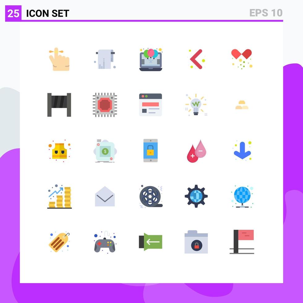Set of 25 Modern UI Icons Symbols Signs for medicines drugs discount navigation arrow Editable Vector Design Elements