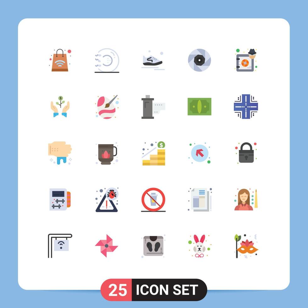 25 Creative Icons Modern Signs and Symbols of box movie shoes entertainment man Editable Vector Design Elements