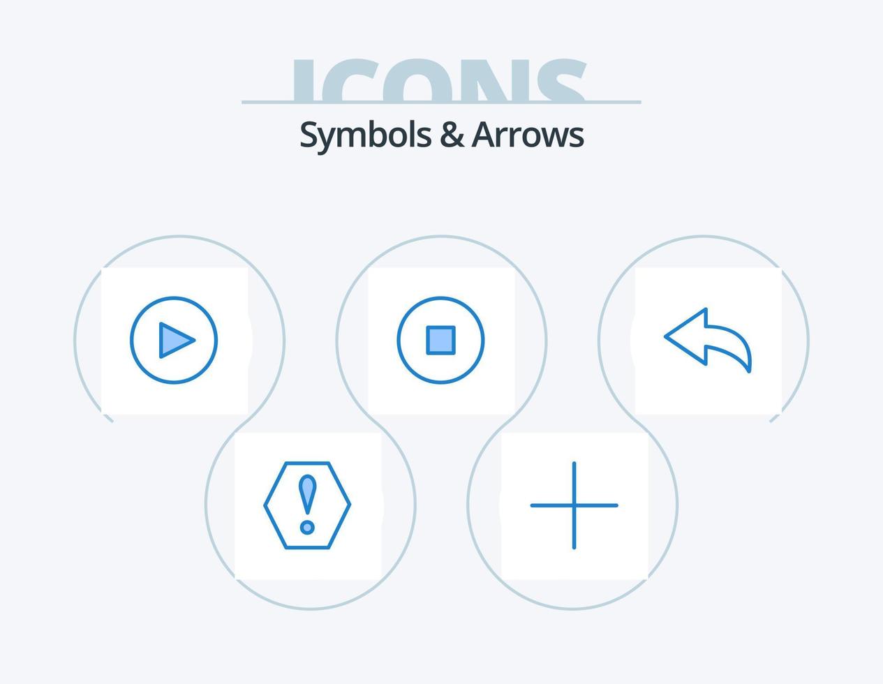Symbols and Arrows Blue Icon Pack 5 Icon Design. . circle. vector