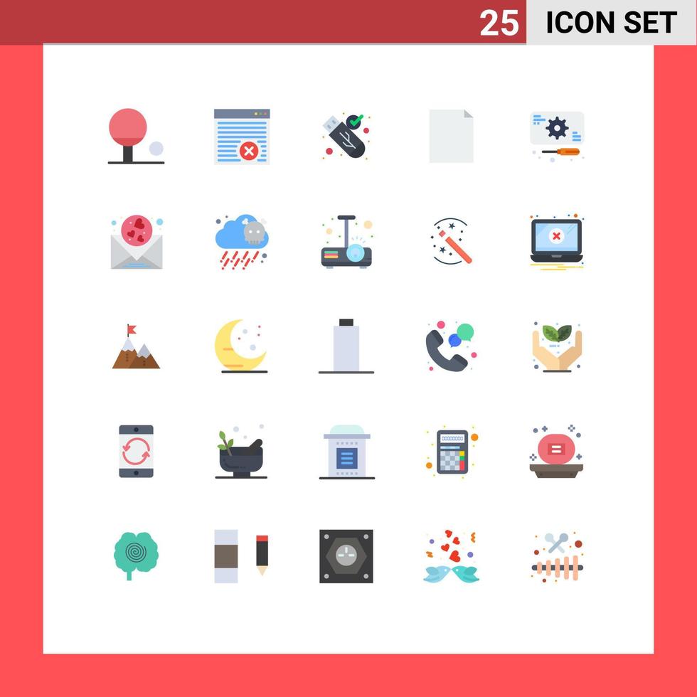 25 Creative Icons Modern Signs and Symbols of heart repairs token recuperation page Editable Vector Design Elements