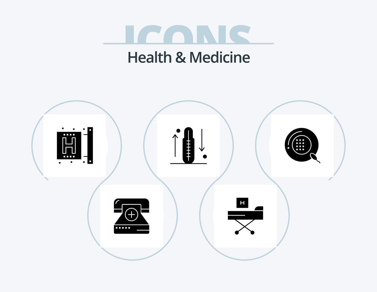 paquete de iconos de glifos de salud y medicina 5 diseño de iconos. aptitud física. enfermedad. formulario. salud. aptitud física vector