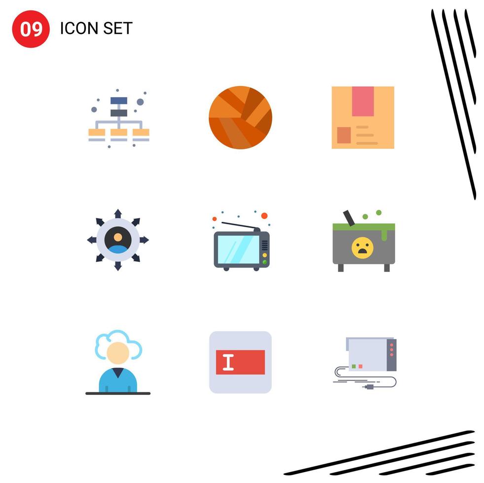 9 Creative Icons Modern Signs and Symbols of retro manager commerce corporate business Editable Vector Design Elements