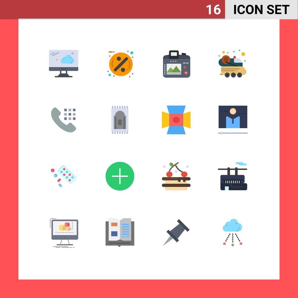 Universal Icon Symbols Group of 16 Modern Flat Colors of phone call image spacecraft space Editable Pack of Creative Vector Design Elements