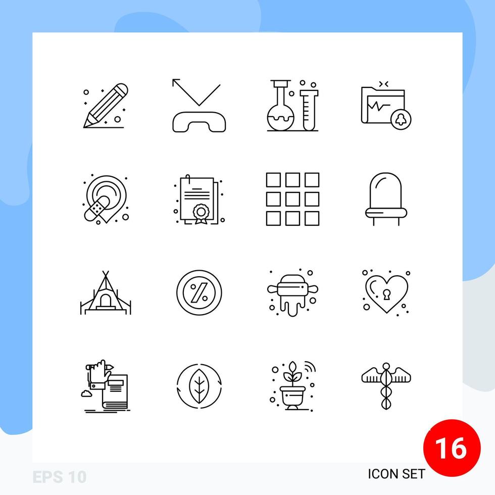 16 Thematic Vector Outlines and Editable Symbols of band safe folder education gdpr document Editable Vector Design Elements