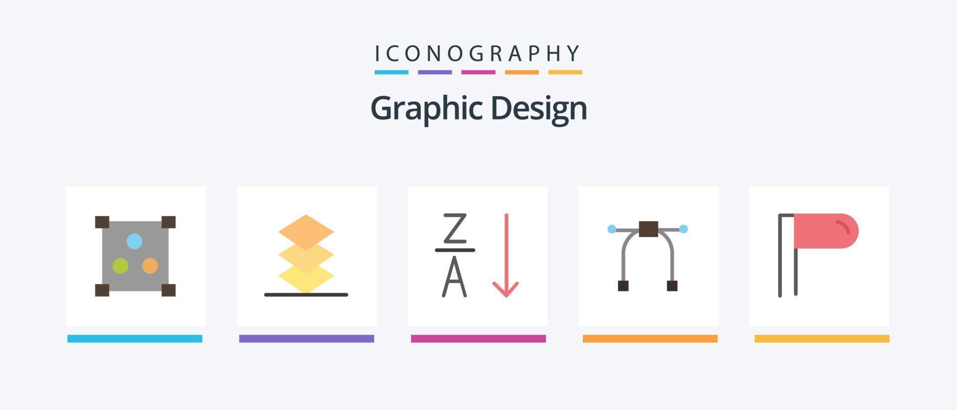 Design Flat 5 Icon Pack Including . sort. paragraph. Creative Icons Design vector