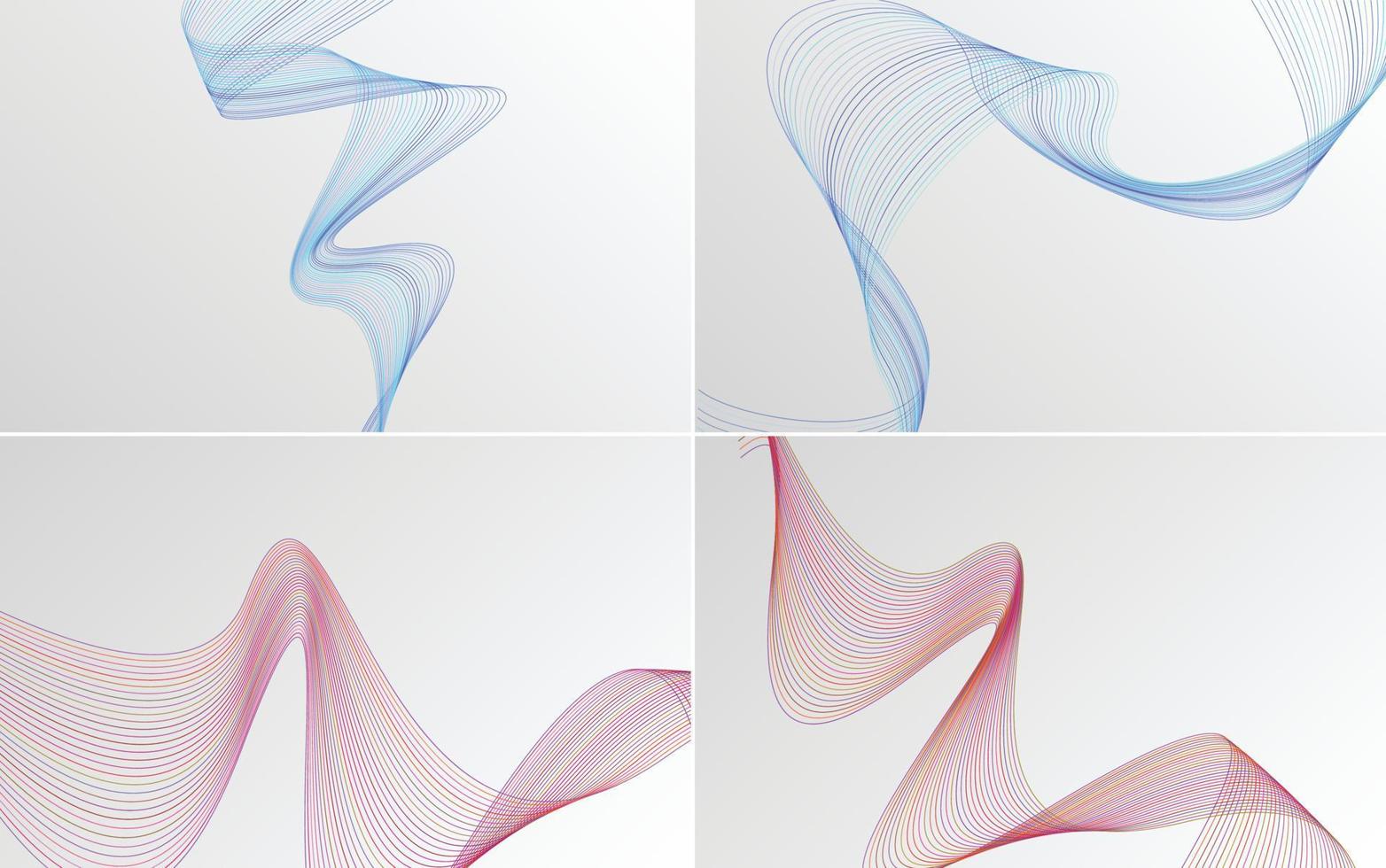 modern wave curve abstract presentation background Pack vector