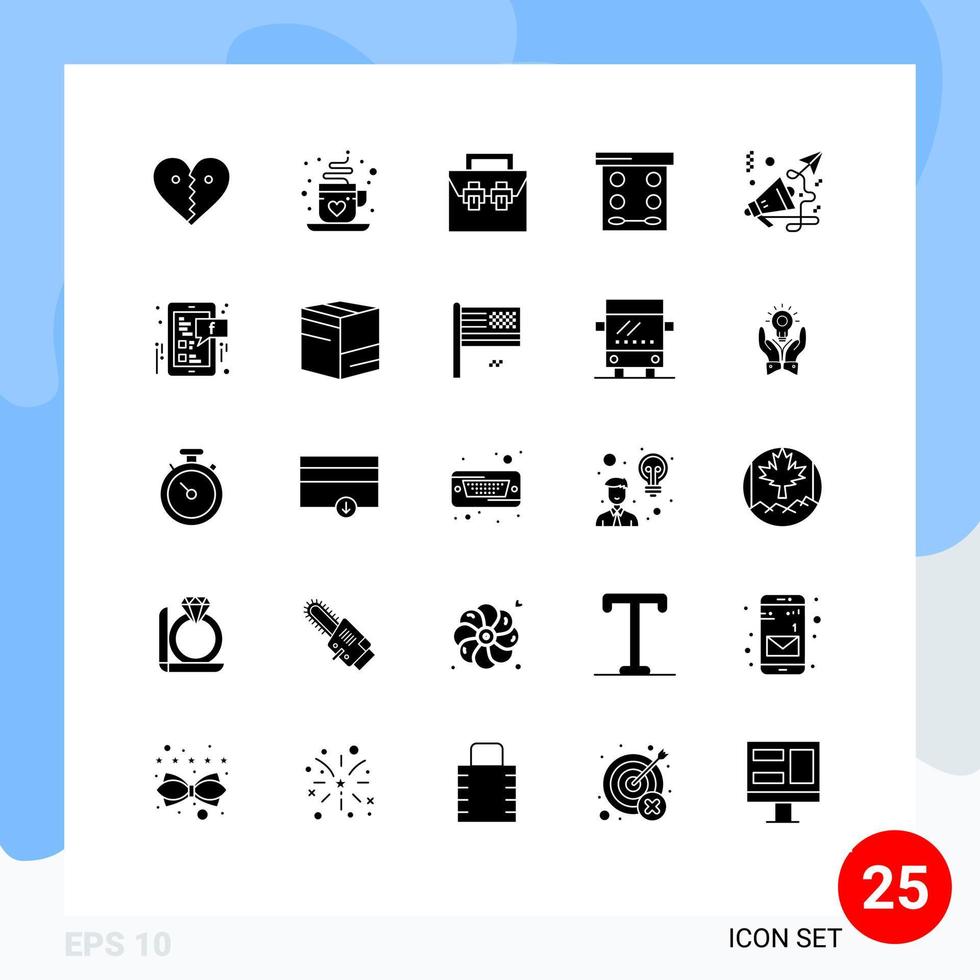 conjunto de 25 iconos de interfaz de usuario modernos símbolos signos para polvo sombra de ojos té belleza material elementos de diseño vectorial editables vector