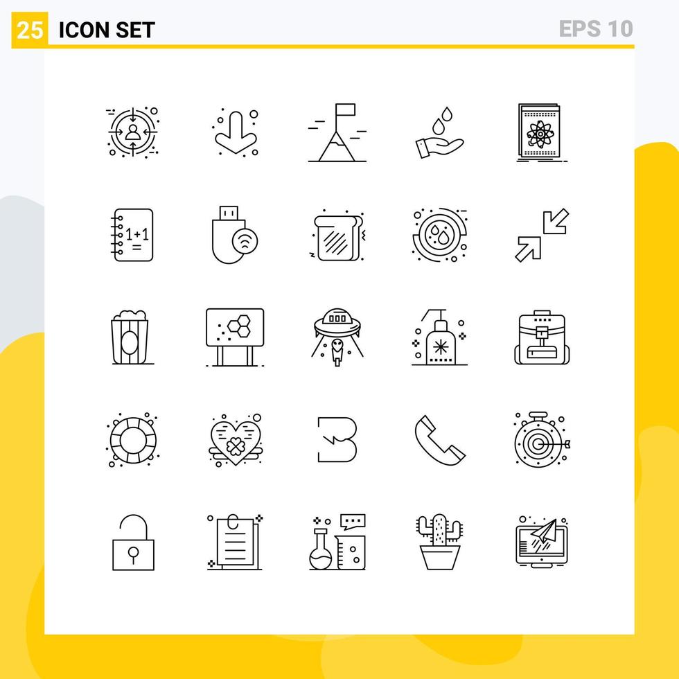 25 Creative Icons Modern Signs and Symbols of platform application mountain api energy Editable Vector Design Elements