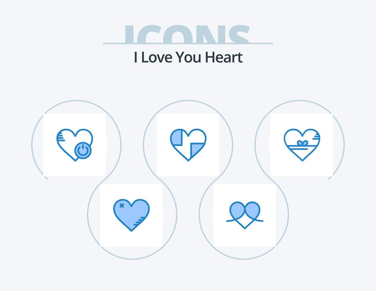 Heart Blue Icon Pack 5 Icon Design. like. heart. like. like. switch vector