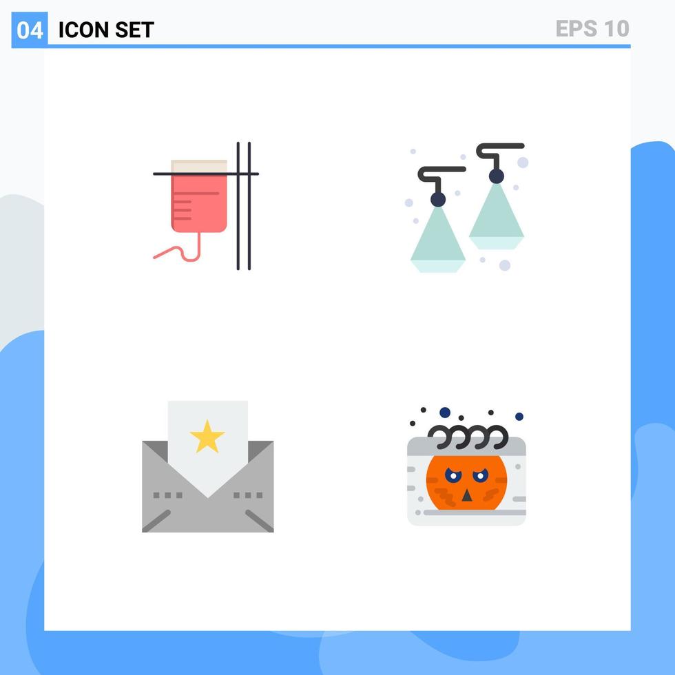 Universal Icon Symbols Group of 4 Modern Flat Icons of healthcare thanksgiving transfusion jewelry date Editable Vector Design Elements