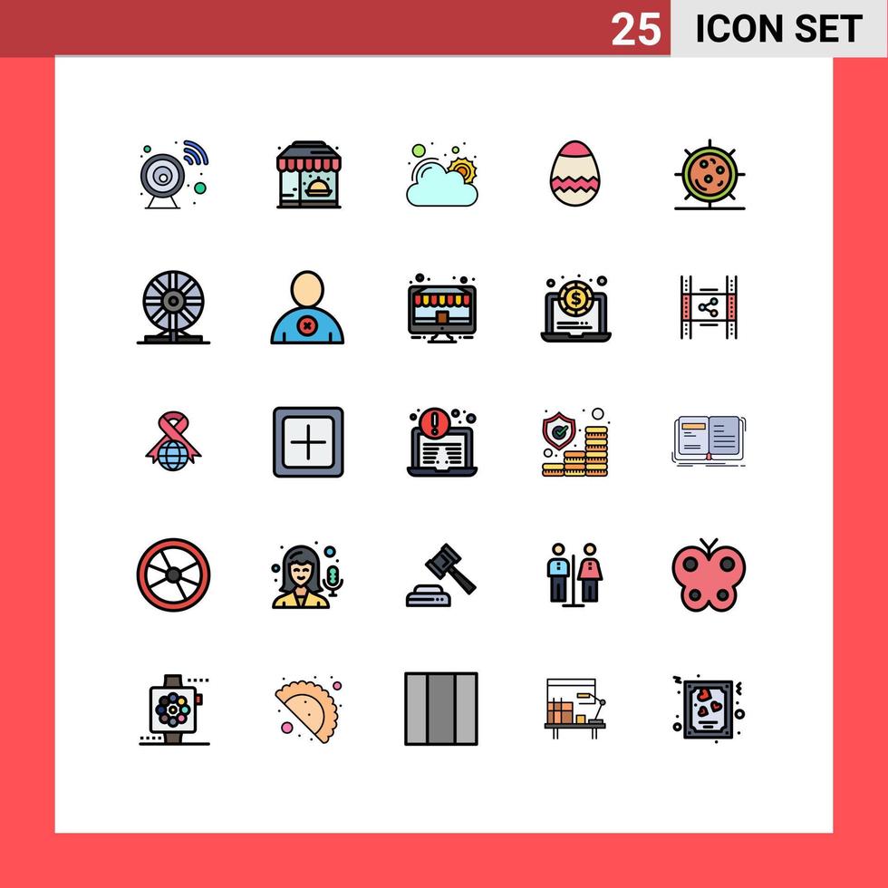 paquete de iconos de vectores de stock de 25 signos y símbolos de línea para elementos de diseño de vectores editables de primavera de primavera de enfermedad de forma