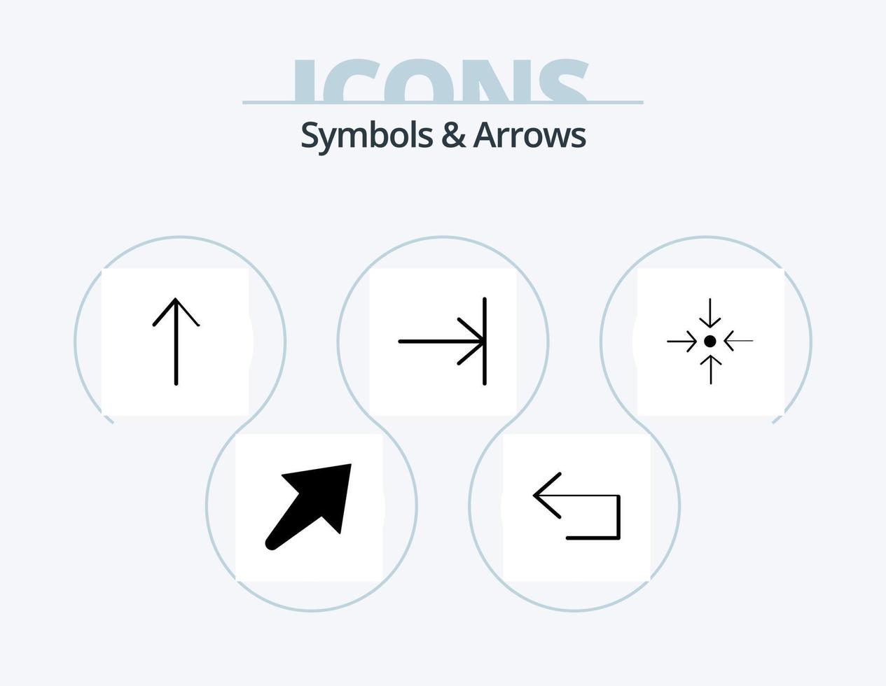 Symbols and Arrows Glyph Icon Pack 5 Icon Design. . . up. scale. arrow vector