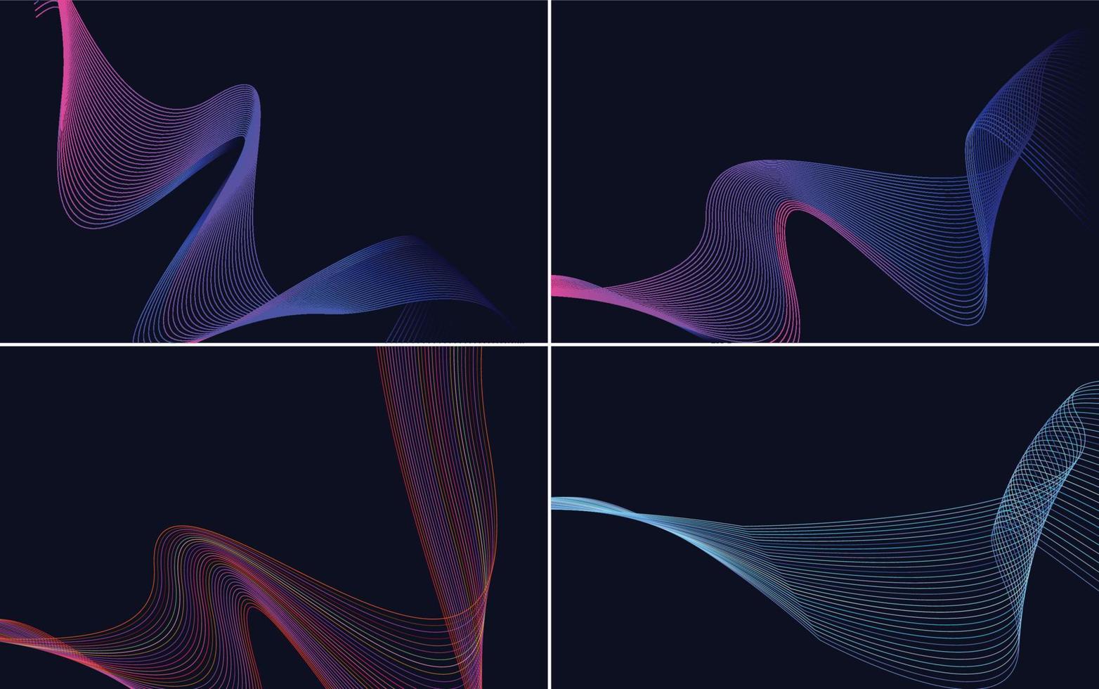 Collection of geometric minimal lines pattern set vector