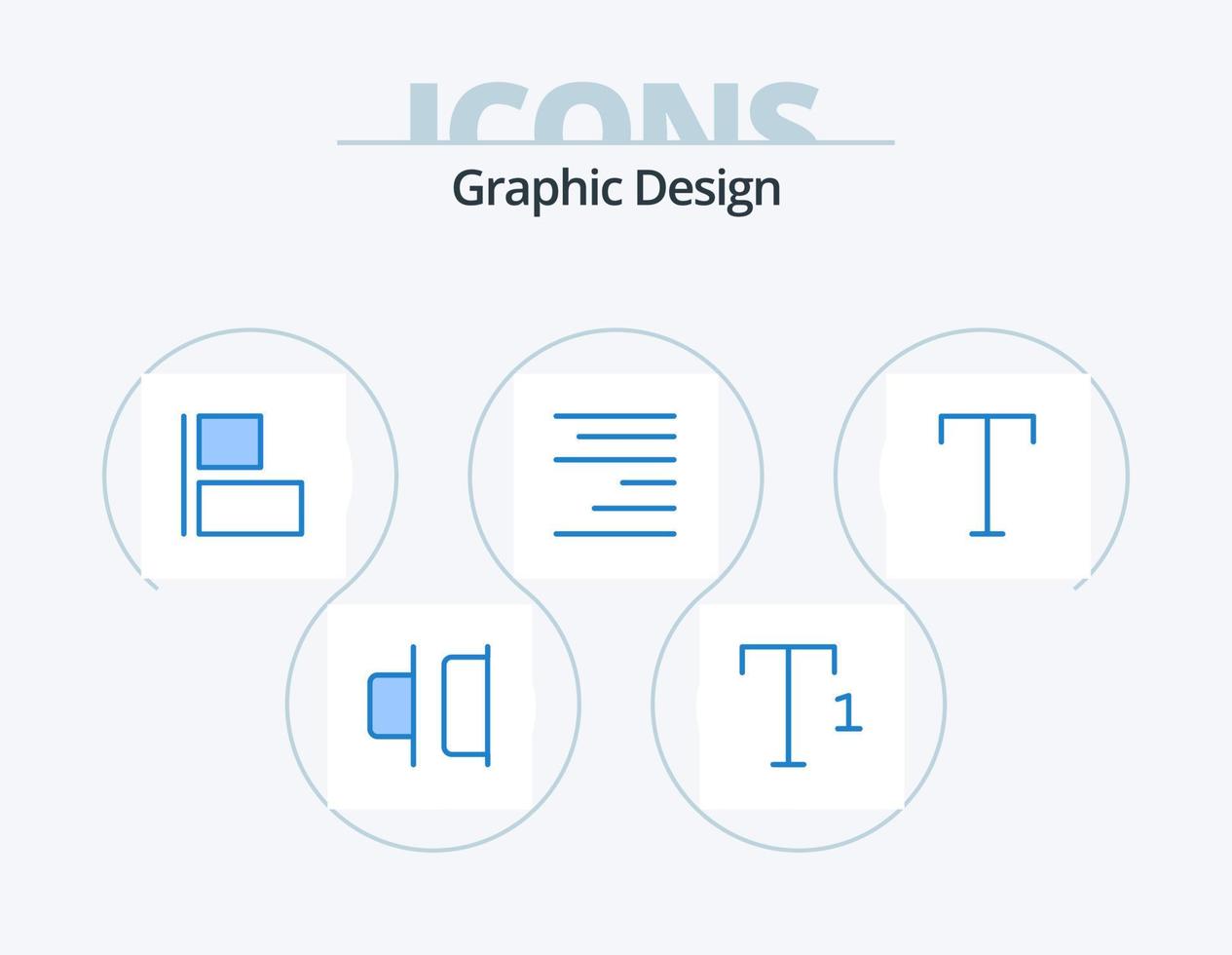 Design Blue Icon Pack 5 Icon Design. . align. . font vector