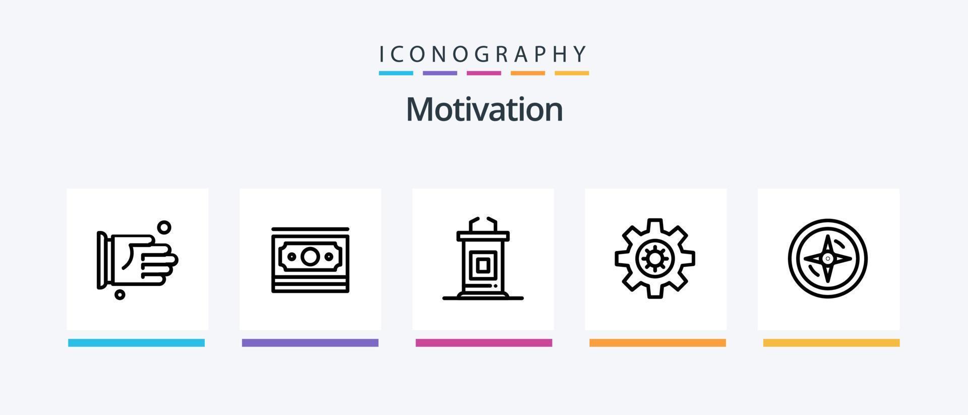 Motivation Line 5 Icon Pack Including england. professor. astronomy. meeting. desk. Creative Icons Design vector