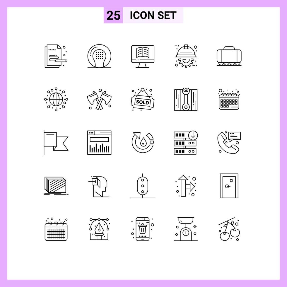 25 Universal Line Signs Symbols of tank project recreation engineering automation Editable Vector Design Elements