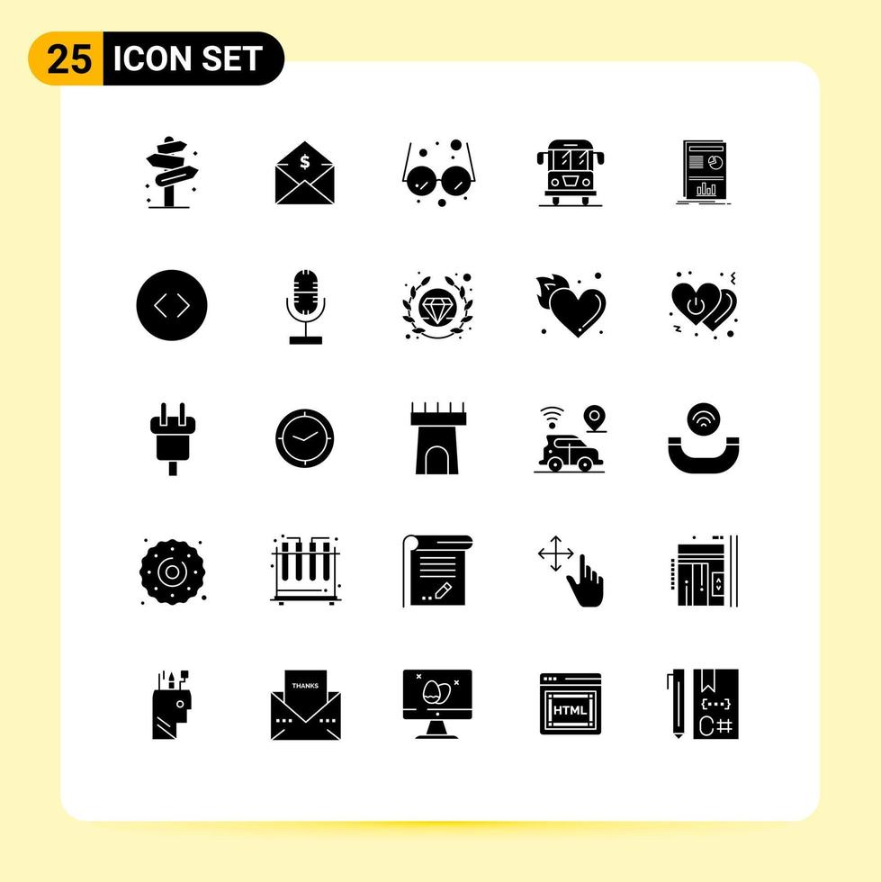 25 Creative Icons Modern Signs and Symbols of presentation transport money cargo education Editable Vector Design Elements