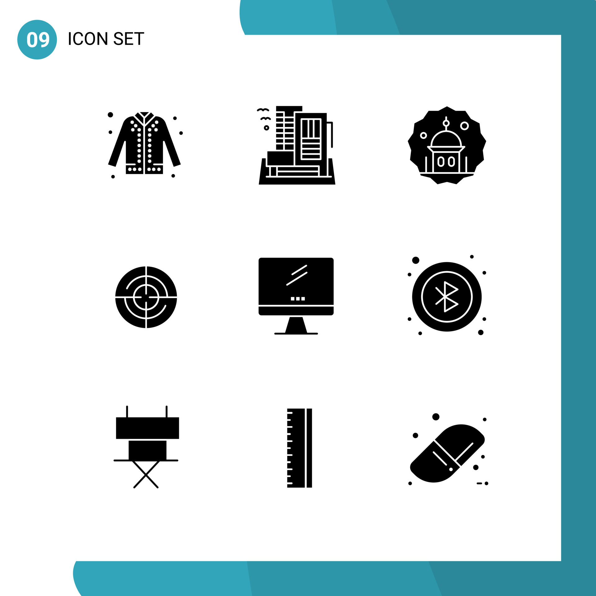 set-of-9-modern-ui-icons-symbols-signs-for-location-define-home-pray