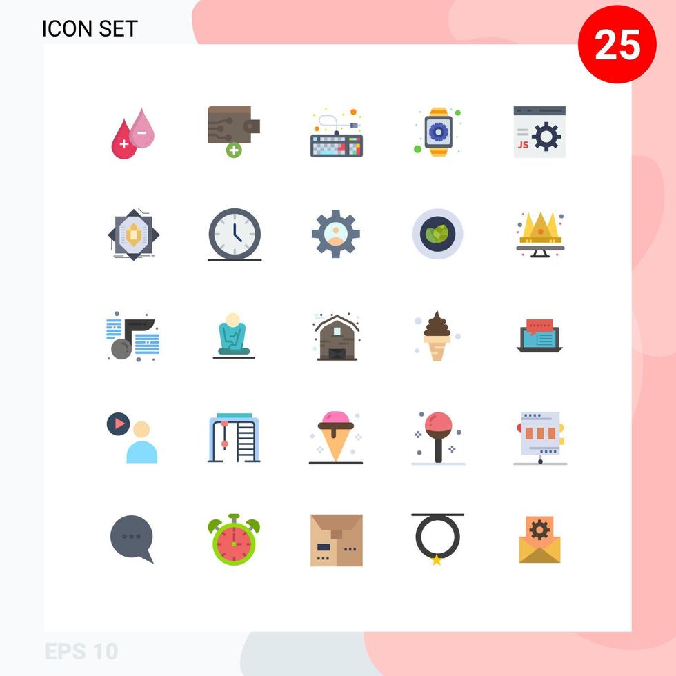 25 Creative Icons Modern Signs and Symbols of browser settings computer optimization gear Editable Vector Design Elements