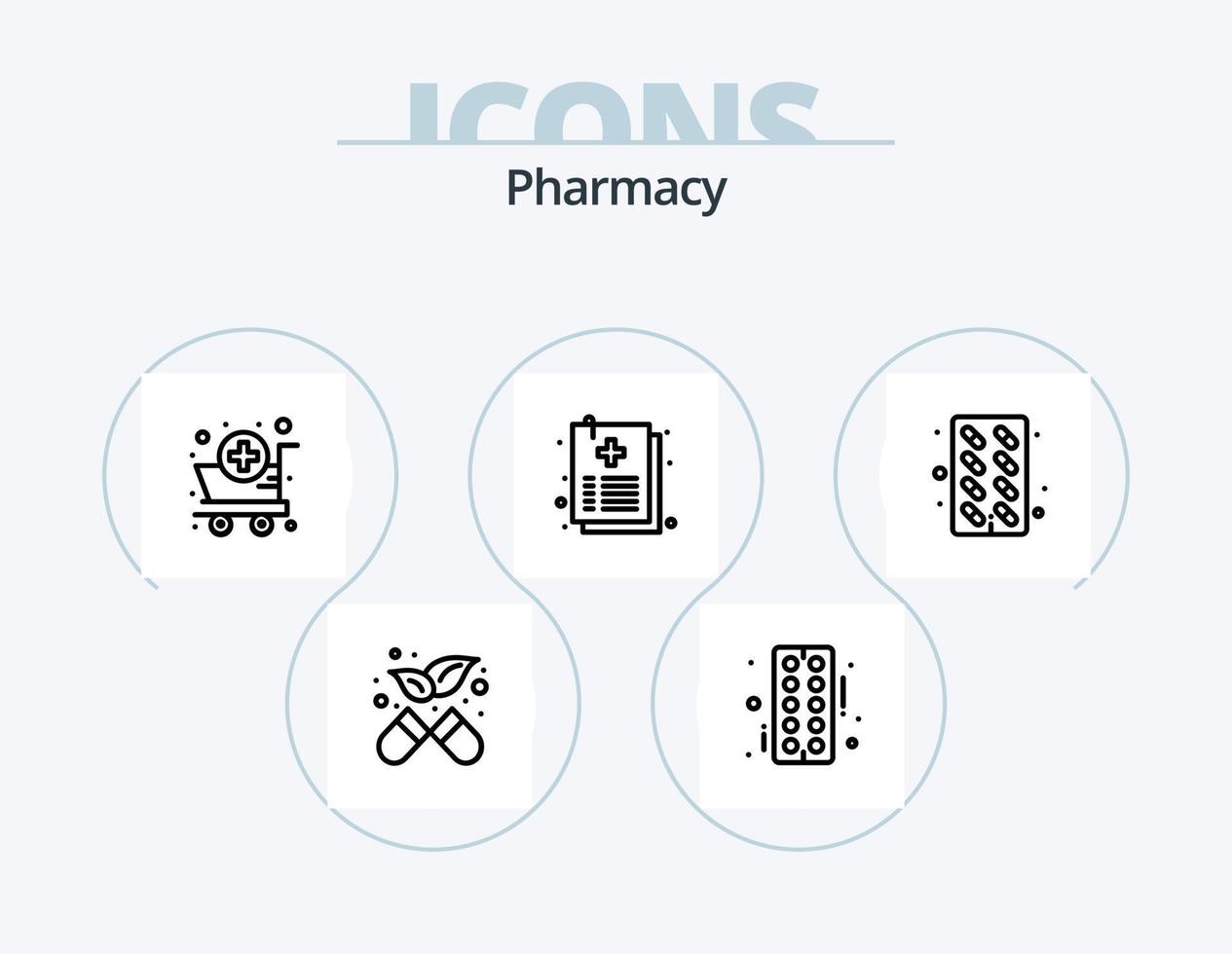 Pharmacy Line Icon Pack 5 Icon Design. . pestle. science. mortar. emergency vector