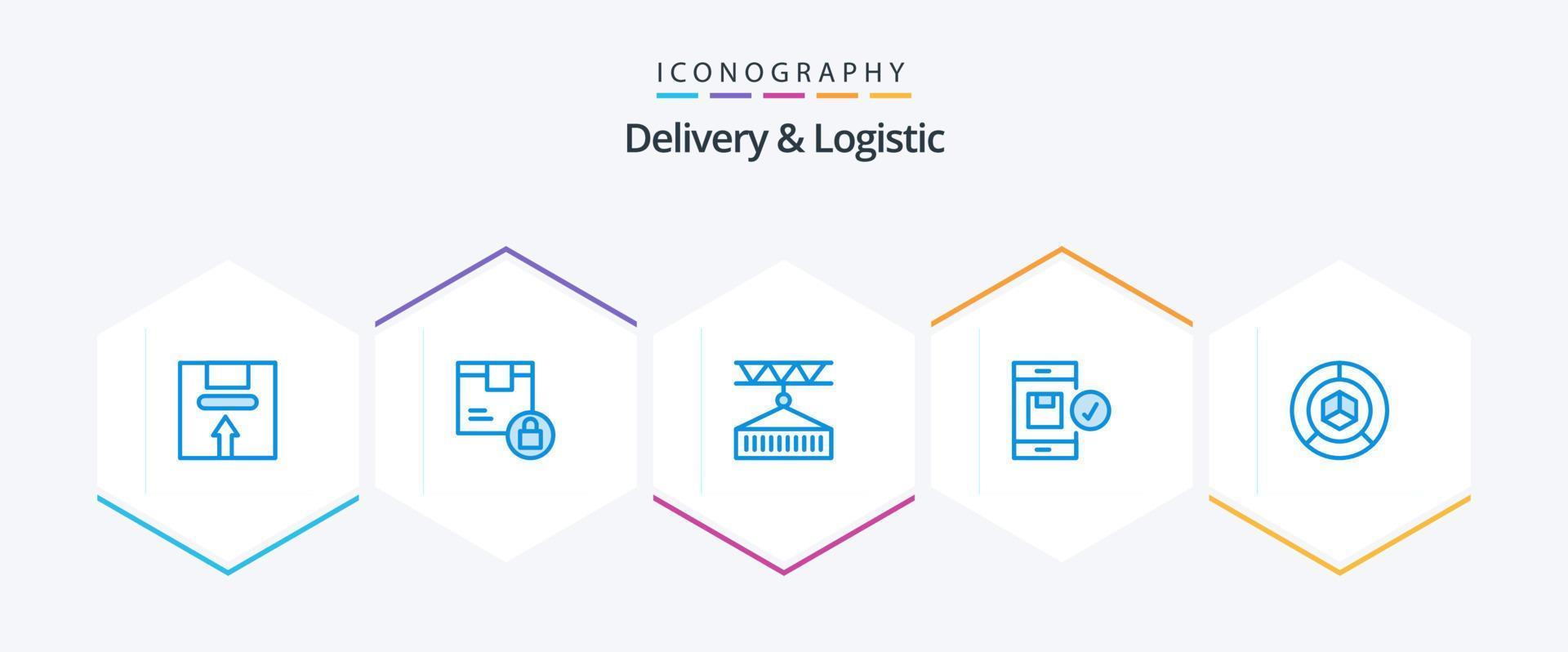 Delivery And Logistic 25 Blue icon pack including delivery. application. product. shipping services. logistic vector