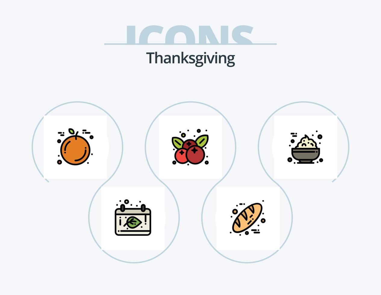 paquete de iconos lleno de línea de acción de gracias 5 diseño de iconos. Fruta. baya. vacaciones. acción de gracias. mazorca vector