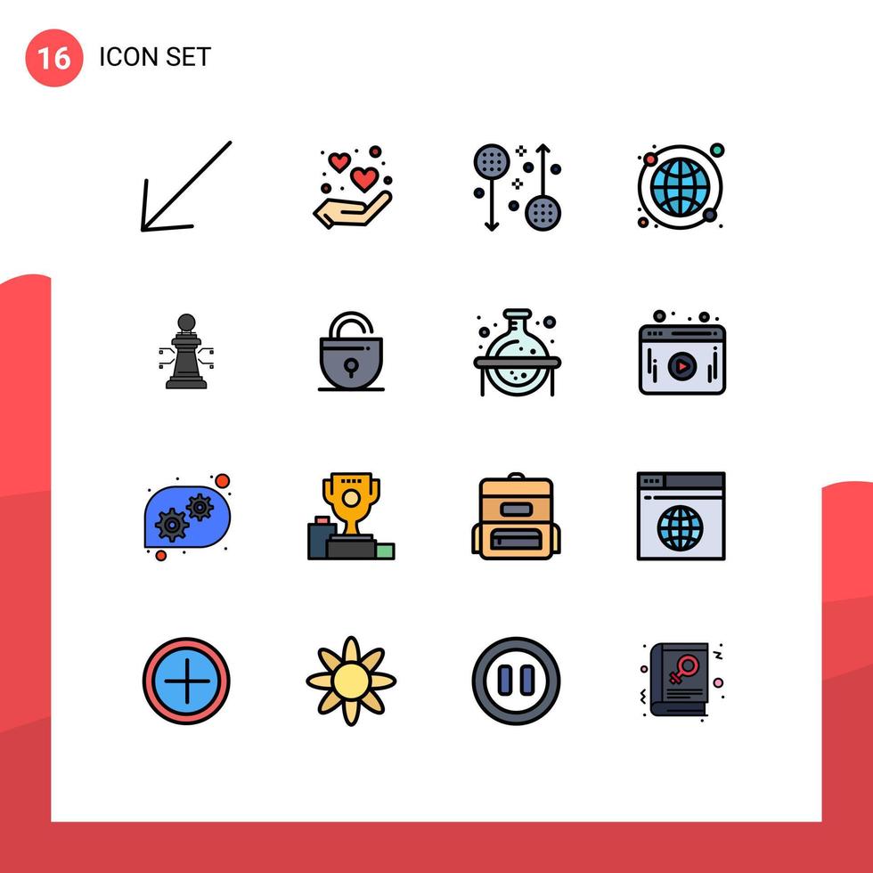 Stock Vector Icon Pack of 16 Line Signs and Symbols for laptop world wide female internet global Editable Creative Vector Design Elements